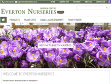 Tablet Screenshot of evertonnurseries.co.uk